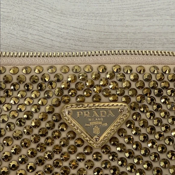 Prada Gold Embellished Shoulder Bag - Picture 4 of 4